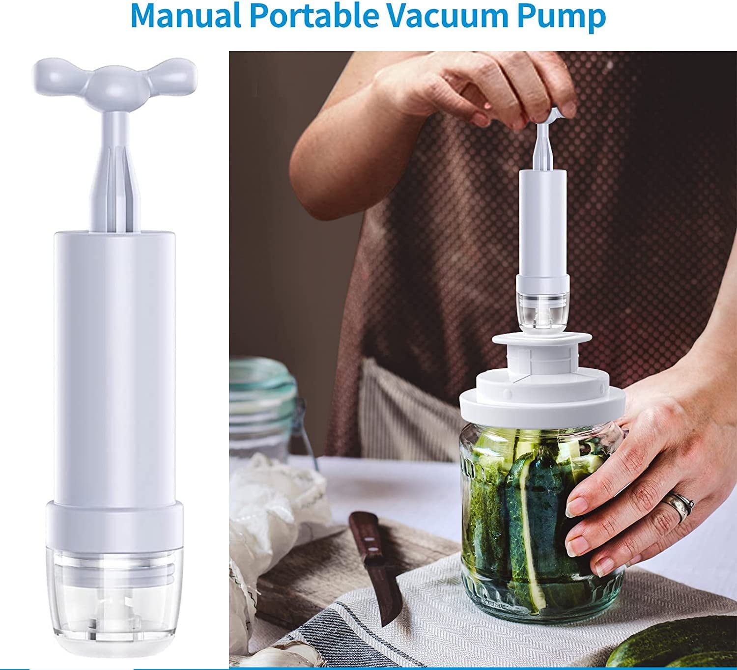 Mini Vacuum Pump Manual Vacuum Sealer Pump for Sous Vide Bags Portable