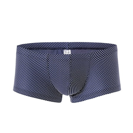 

QWERTYU Male Pouch Soft Briefs Comfort Stretch Trunks Breathable Underwear for Men Royal Blue M
