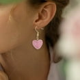 thumbnail image 4 of Sparkly Heart Earrings Dangling for Women | Valentine’s Day Gifts for Her Wife Girlfriend | Love Heart Shape Drop Earrings | Holiday Party & Outfit Accessories, 4 of 5