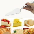 thumbnail image 3 of Tookss Colorful Stainless Steel Serrated Edge Cake Server Blade Cutter Pie Pizza Shovel Cake Spatula Baking Tool,True color, 3 of 8