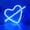 Blue, variant on LED Neon Night Light, Signs Neon Lights Wall Decorative Night Light for Kids Bedroom Battery and USB Powered
