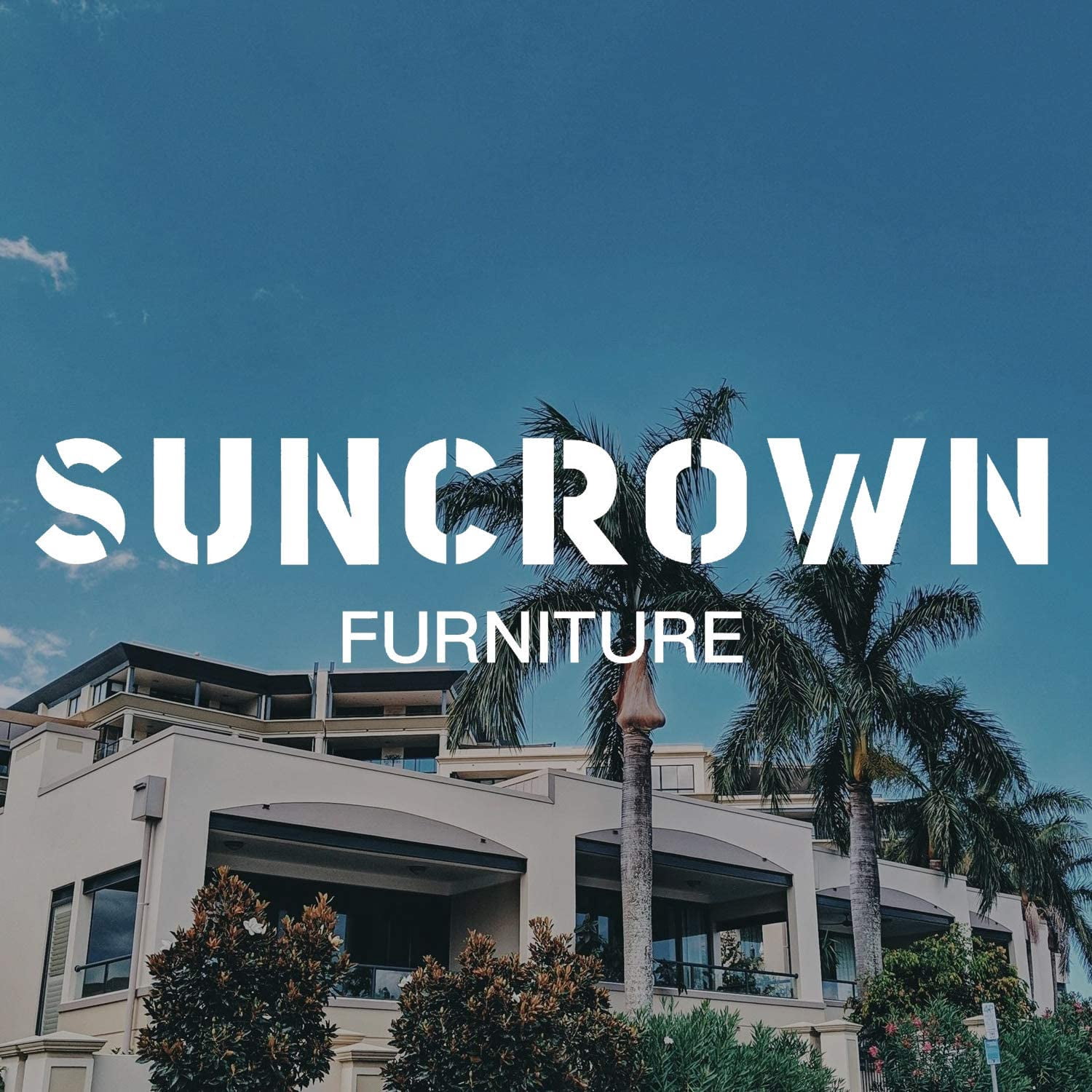 SUNCROWN 6-Piece Patio Furniture Sets Brown Wicker Outdoor Conversation Set with Coffee Table and Navy Blue Cushions