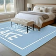 thumbnail image 5 of Blue Large Area Rugs for Bedroom Living Room, Soft Non Slip Carpet Bedside Rug, Mountain Forest Tree Life Is Better at The Lake Rectangular Floor Cover Kitchen Accent Rug 5'x7' for Dining Room/Office, 5 of 9