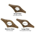 thumbnail image 2 of Uxcell 0.9" Thumb Book Page Holder Handmade Walnut Bookmark Book Opener Page Holders Style 1, Brown, 2 of 6