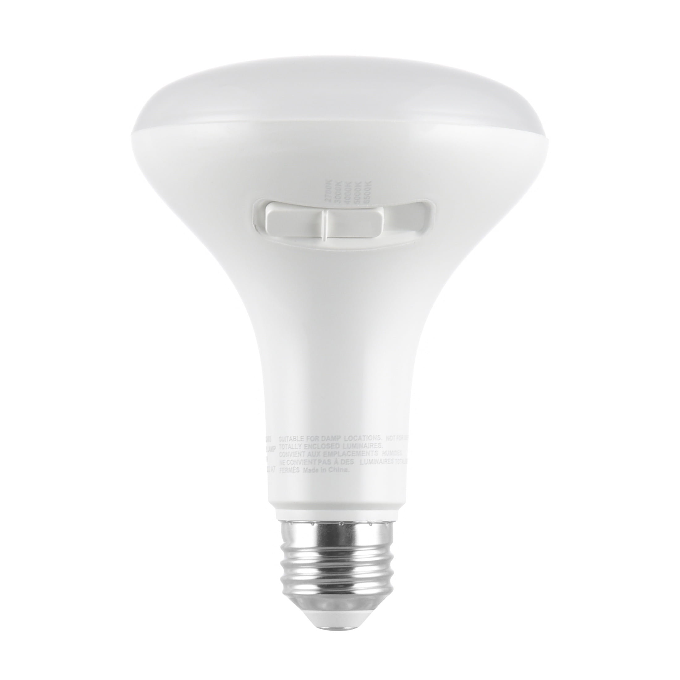 Great Value BR30 LED 10W (65W Equivalent) Adjustable Color Temperature Floodlight E26 Medium Base, Dimmable, 8 Pack