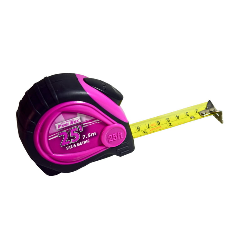 25-Foot Auto-Lock Tape Measure - THE ORIGINAL PINK BOX