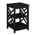 thumbnail image 2 of Convenience Concepts Table d'Appoint Titan avec Étagères en Finition Bois Noir, 2 of 7