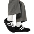 thumbnail image 4 of EKVAHL Women's Orthopedic Retro Sneakers, Non‑Slip Faux Suede Striped Tennis Shoes, Street Daily Casual Walking Shoes Black, 4 of 5