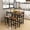 Rustic Brown, variant on Counter Height Table Set of 5, Breakfast Bar Table and Stool Set, Minimalist Dining Table with Backless Stools, Wood Top Pub Table & Chair Set for Kitchen Apartment Bistro - Space Saving