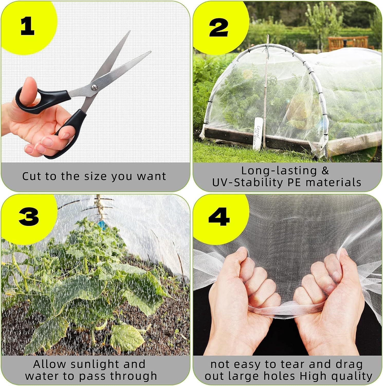 Garden Netting 9.8x49FT Fine Mesh, Barrier Bird Netting for Garden Protection, Garden Net for Protecting Plants Vegetables Flowers Fruits
