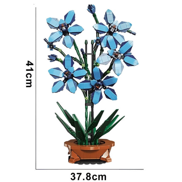 Blue Orchid Cymbidium Faberi Flower Compatible with LEGO Flower