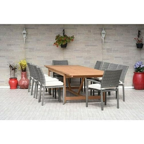 International Home Miami Amazonia 11 Piece Extendable Rectangular Dining Set