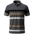 thumbnail image 3 of Afdoent Mens Polo Shirts Men's Summer Lapel Short Sleeve Shirt Color Block Fashion Casual Business Large Sized Breathable Polo Shirts For Men Fashion, 3 of 5