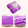 thumbnail image 6 of Large Throw Blanket, Hwkond Summertime Blankets, Soft Fuzzy Warm Multifunctional Cover Blanket Flannel(Purple,150x200cm), 6 of 6