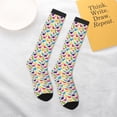thumbnail image 5 of Balery Colorful Dinosaurs Printed Novelty Socks Men's Women's Crew Socks Sports Socks Knee High Socks Cotton Socks Quirky and Cool Socks, 5 of 9