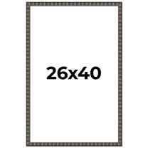 26x40 Frame Black Brown Chestnut Mosaic Solid Wood Picture Frame | 1.125 Inch Moulding Width |