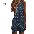 thumbnail image 4 of braveheart Robe Courte Décontractée Imprimée Sans Manches Esthétique Élégante Mignonne Robe de Plage Vacances Club Vêtements d'Été Bleu Foncé 5TG, 4 of 5