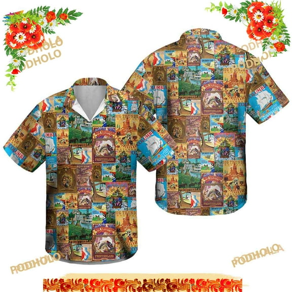 Frontierland Disney Inspired Hawaiin Shirt