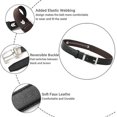 thumbnail image 2 of Kajeer Kids Reversible Belts - Youth Elastic and PU Leather Black and Brown Belt, 2 of 7