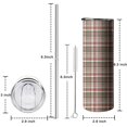 thumbnail image 5 of 20oz Red and Green Plaid Christmas Pattern Skinny Tumblers Stainless Steel Tumbler with Lid and Straw,Vacuum Insulated Double Wall Travel Tumbler Cups with Cleaning Brush for Coffee,Tea, 5 of 6