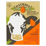 Bayer Animal Health D-Patriot Insecticide Cattle Ear Tag- Yellow 20 Pack