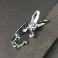 thumbnail image 4 of Animal Rabbit Ring Popular Hand Jewelry With Rabbit Ring Opening Adjustable Ring Finger Ring Bracelet, 4 of 6
