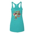 thumbnail image 2 of Wild Bobby Betty Boop Winking Girl Power Femenist Betty Boop Tri-Blend Racerback Tank Top, Tahiti Blue, Large, 2 of 5