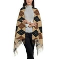 thumbnail image 2 of Haiem Argyle of brown Pattern Women's Long Blanket Scarf Chunky Oversized Winter Fall Warm Scarf Big Tartan Scarves Wrap Shawl Ladies Gifts, 2 of 8