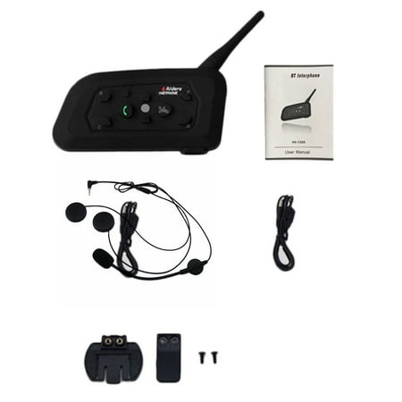 Motorcycle Headset / Intercom 1200M Hands-free Interphone Helmet Headset for Six Motorcycle Riders