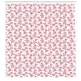 thumbnail image 3 of Ambesonne Pig Shower Curtain, Cartoon Smiling Animals, 69"Wx70"L, Pale Pink White, 3 of 3