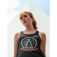 thumbnail image 2 of Christmas Snowball Neon Design Tank Women -Image by Shutterstock, Female Large, 2 of 4
