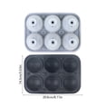 thumbnail image 3 of Baseball Ice Cube Tray with 6 Ball Compartments for Cocktails Soda and Summer Drinks Reusable Plastic Kitchen Freezer Mold, 3 of 6