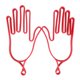 thumbnail image 1 of 1 par de guantes de golf de plástico rojo duradero para deportes al aire libre, soporte para camilla, 1 of 5