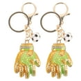 thumbnail image 1 of 2Pcs Backpack Hanging Glove Shaped Key Ring Goalkeeper Glove Keychain Decorative Keychain Pendant, 1 of 8
