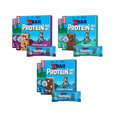 Zbar Protein Snack Bars Variety Pack, 3 Flavors, Gluten Free Protein Bars, Snacks for Kids, 30 count