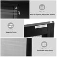 thumbnail image 5 of SONGMICS HOME 3-Tier Metal Storage Cabinet with Mesh Doors – Multipurpose Office Organizer Rack, Black, 5 of 5