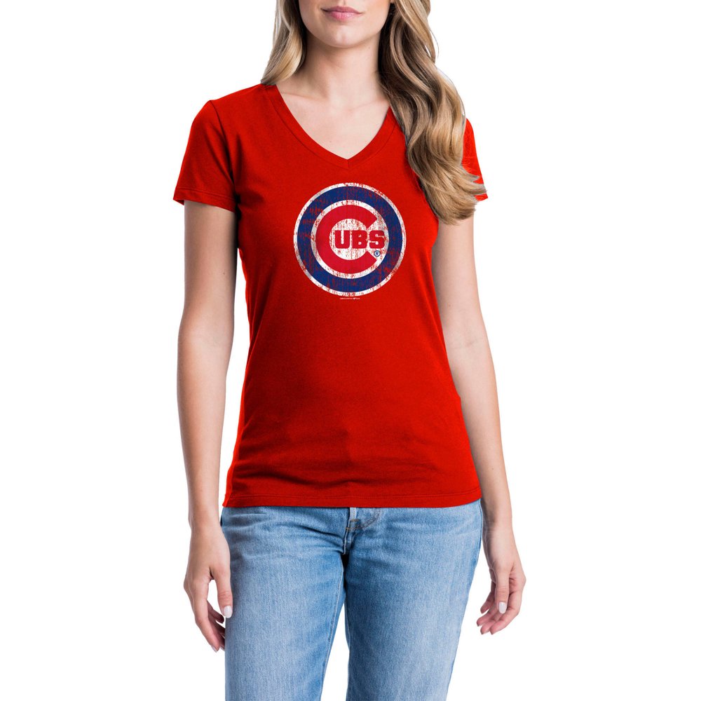 Chicago Cubs Womens Short Sleeve Graphic Tee - Walmart.com - Walmart.com