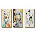 thumbnail image 2 of Designart "Occult Séance Insights IV" Modern Geometric Framed Wall Art Set Of 3 - White Abstract Frame Canvas Set For Living Room Decor, 2 of 6