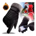 thumbnail image 2 of Guantes De Cuero Térmicos Impermeables Frio Para Moto Bici, 2 of 8