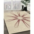 thumbnail image 3 of Ahgly Company Tapis Rond Lavable en Machine Intérieur Transitionnel Cuivre Clair Or, 5 Pieds Rond, 3 of 7