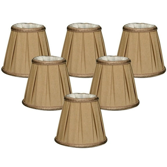 Royal Designs, Inc. Decorative Trim Empire Chandelier Shade CS-404AGL-6, Antique Gold, 3 x 5 x 4.5, Pack of 6