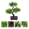 thumbnail image 2 of Decoración de escritorio de bonsai de planta artificial en maceta, 2 of 5