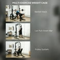 thumbnail image 3 of CoSoTower Smith Machine, Cage Motorisée Multifonction avec Banc Réglable, Barre d'Haltère, Système à Poulie à Câble, Support pour Squats à 15 Niveaux, 3 of 7