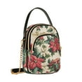 thumbnail image 7 of FORMRS Crossbody Bag for Women Quilted Travel Shoulder Cell Phone Purse with Chain Strap Handbag, Red Christmas Poinsettia, 7 of 7