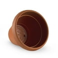 thumbnail image 5 of Cubiark Garden Classic 8 inch circular planter (5 pack) with saucer tray and drainage - Terracota- durable plastic pot, textured finish, removable saucer, for indoor & outdoor use, home decor, 5 of 5