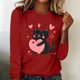 thumbnail image 1 of TaTaai Hoodies Shirts for Women Early Fall Long Sleeve Tops Vintage Graphic Outfits Tops Fashion Pullover Tees Gift, 1 of 3