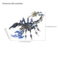 thumbnail image 4 of Puzle 3D de metal Scorpion Konhaof Azul para adultos con colores, 4 of 5