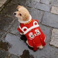 thumbnail image 5 of Pet Outfit Pet Vest 3D Lion Pet Apparel Tassel Pet Clothing With Faux Fur Trim(Red-2XL), 5 of 6