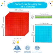 Simply Magic Magnetic Base Ten Blocks for Math, 131+4-Piece Math Manipulative Set