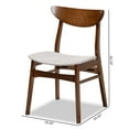 thumbnail image 6 of Baxton Studio Parlin Mid-Century Modern Transitional Light Grey Fabric Upholstered and Walnut Brown Finished Wood 4-Piece Dining Chair Set, 6 of 6